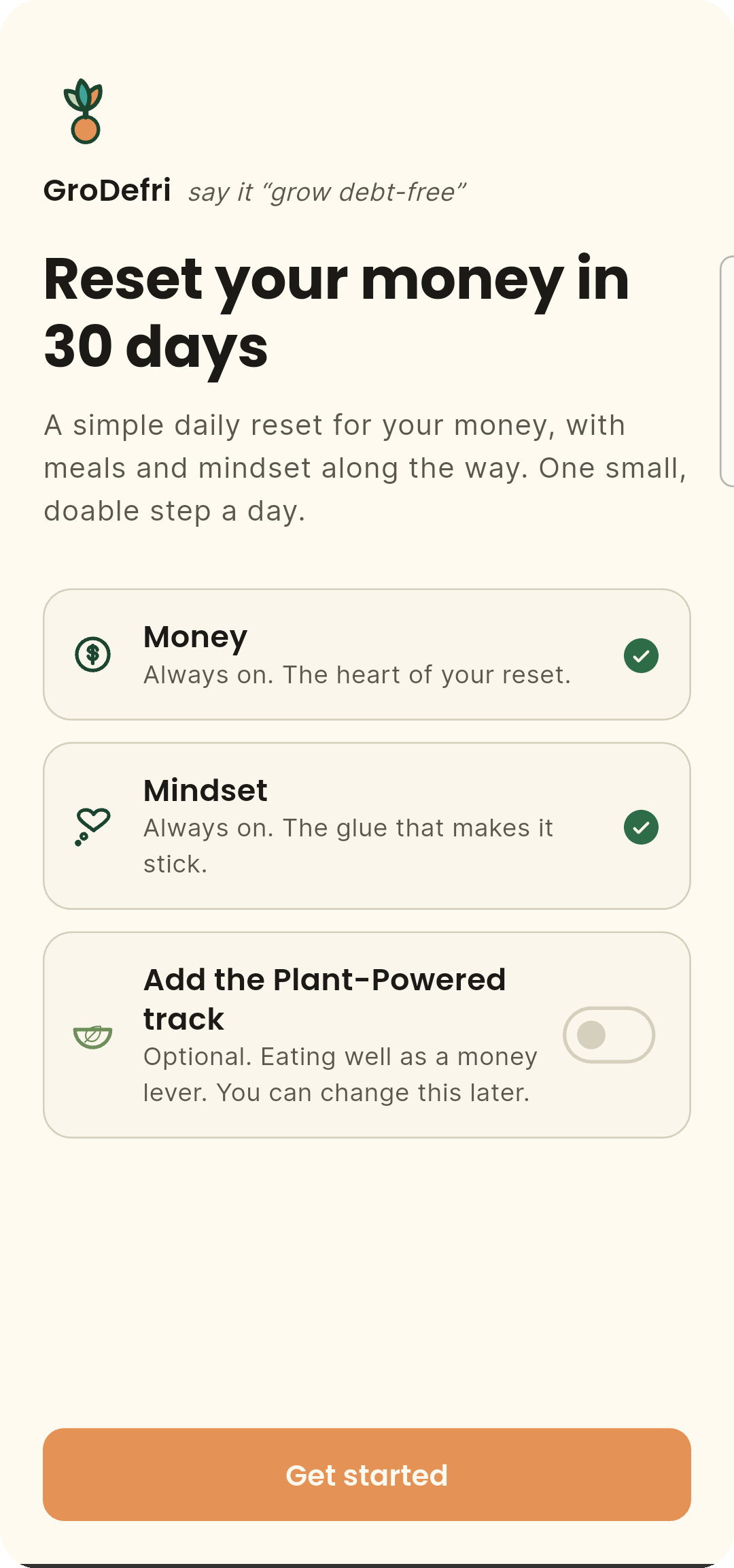 Money, meals, and mindset
